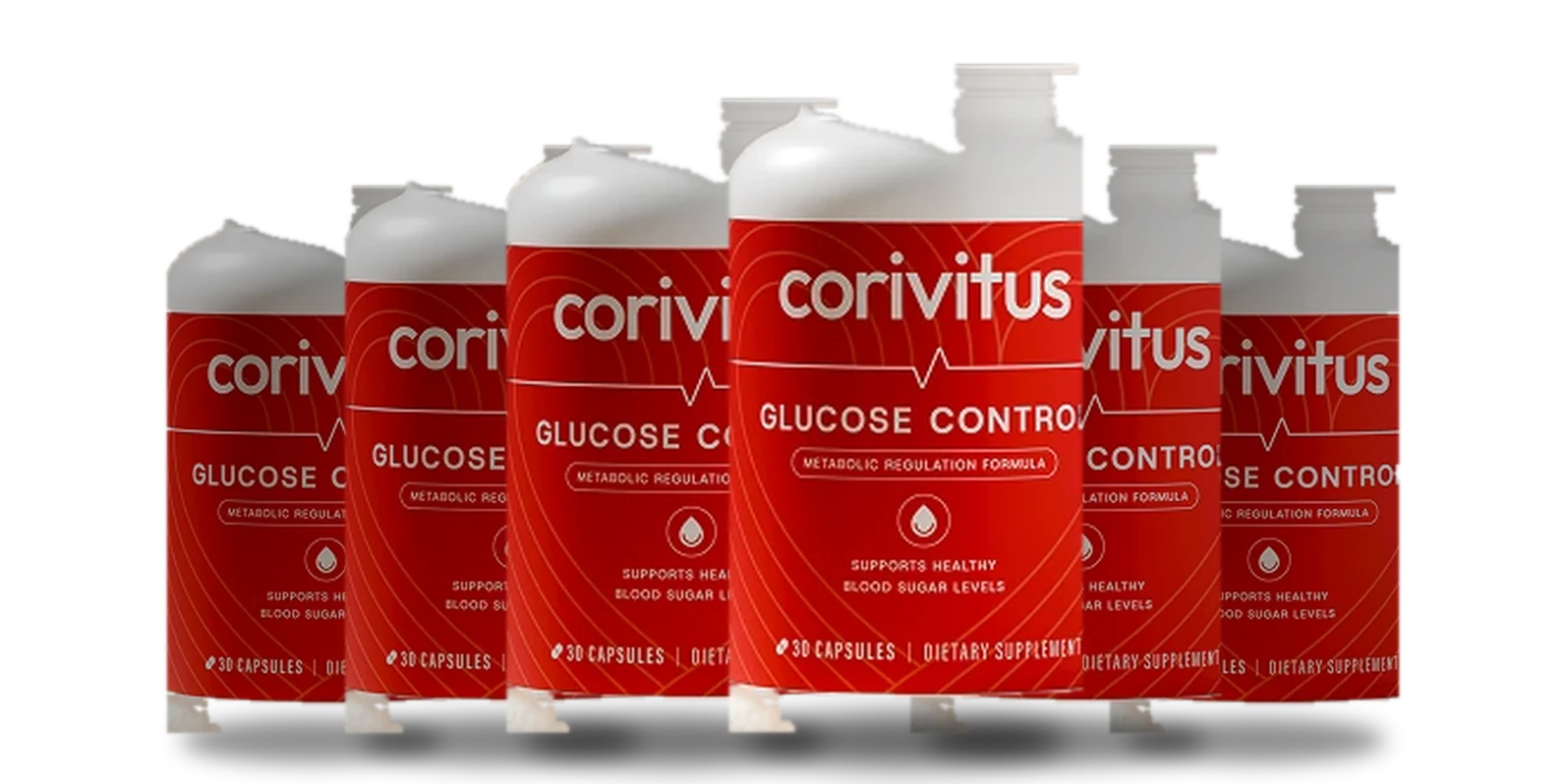 Six-bottle best-value package of Corivitus Glucose Control capsules with free shipping